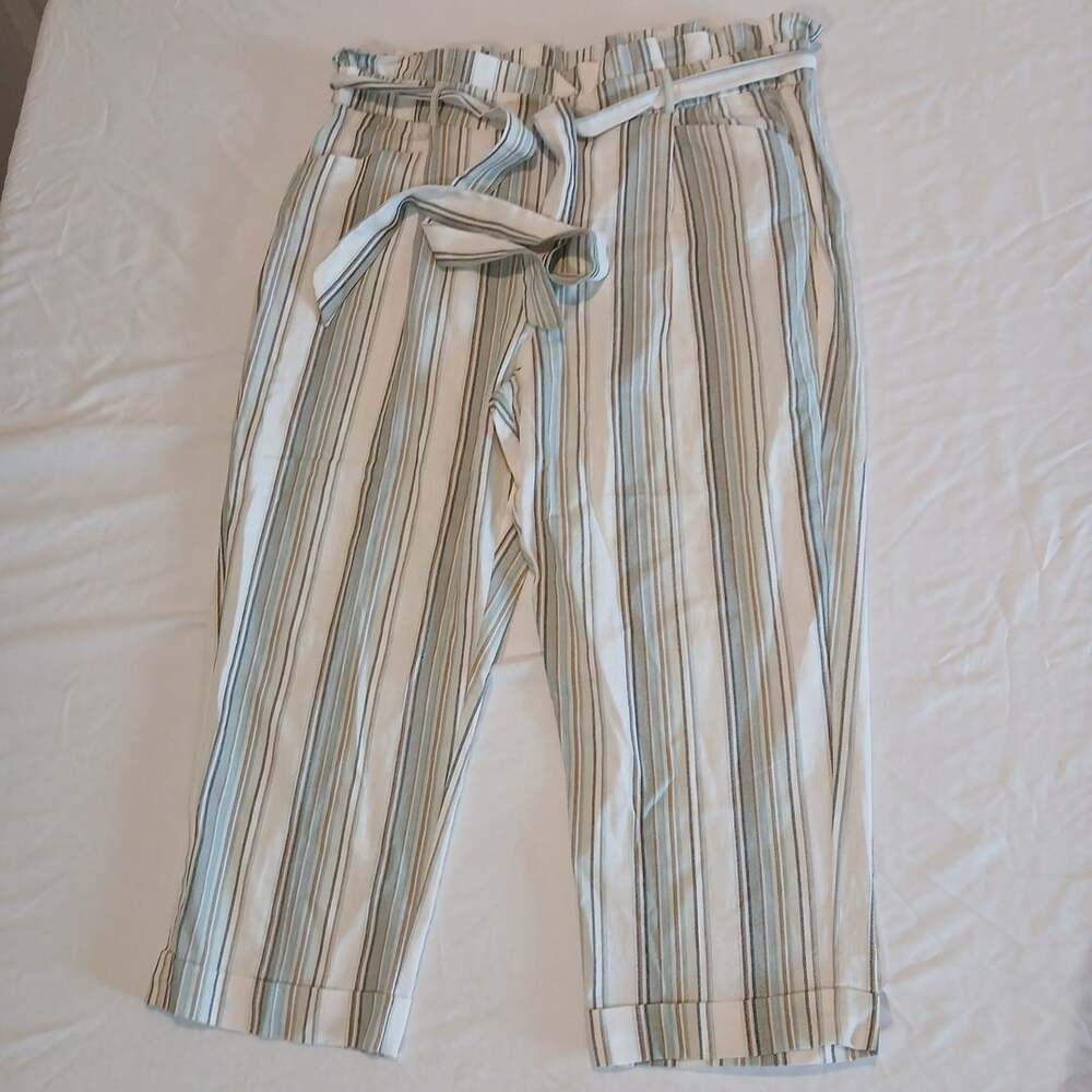 Est. 1946 Striped High-Waist Paperbag Pants XL